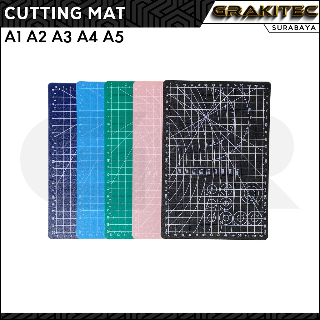 

Alas Potong Kertas ( Cutting Mat ) A3, A4, A5 Bahan PVC, Double-Side, Self Healing untuk potong kertas