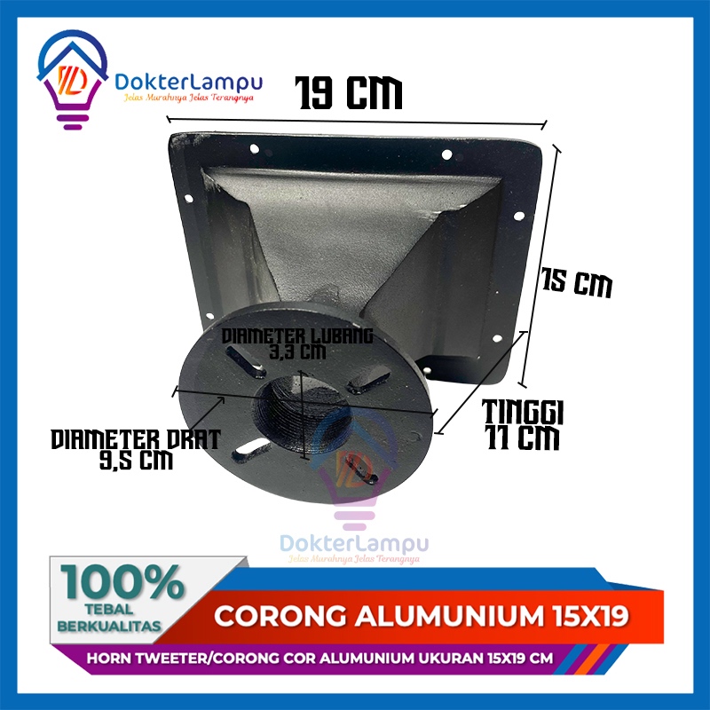 HORN TWITER CORONG TWEETER ALUMUNIUM 15X19 CM
