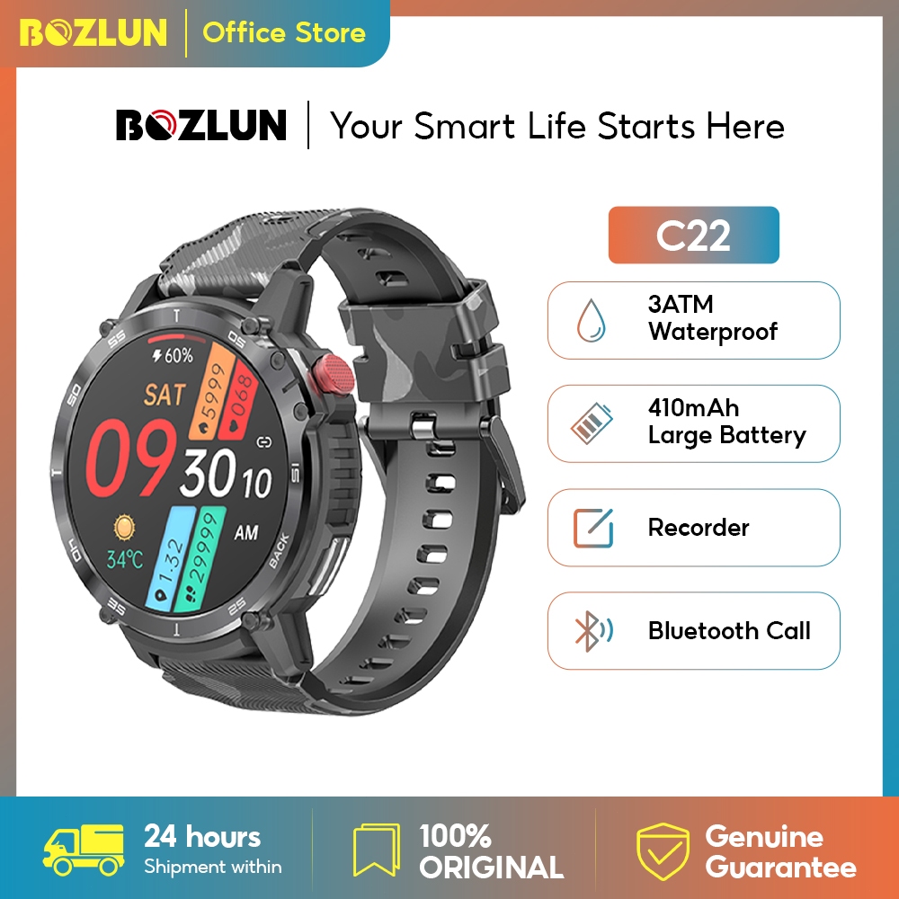 BOZLUN Smartwatch waterproof 3ATM Jam tangan smartwatch pria Sport Jam smartwatch pria for Android/i