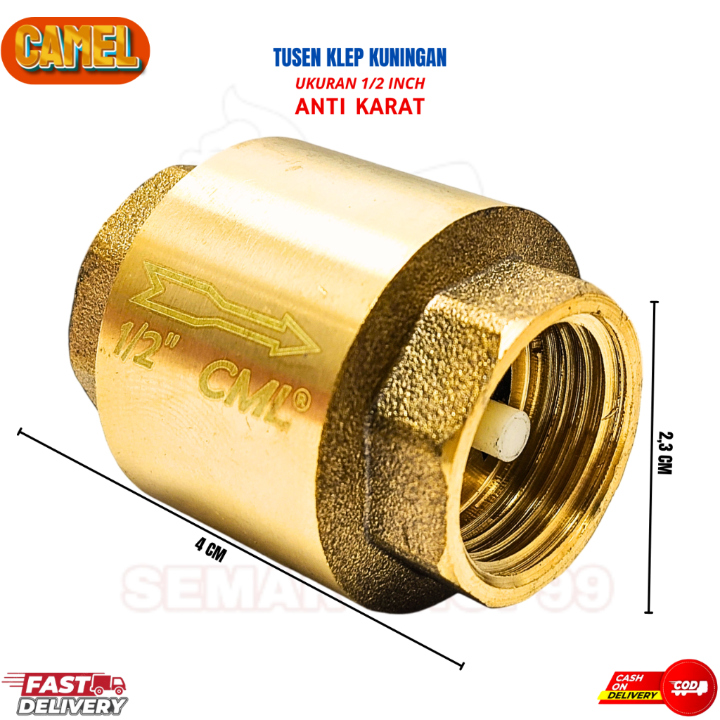 TUSEN KLEP KUNINGAN 1/2"INCHI (CML)FOOT VALVE KLEP KUNINGAN 1/2"INCHI/TOSEN KLEP KUNINGAN 1/2" CAMEL