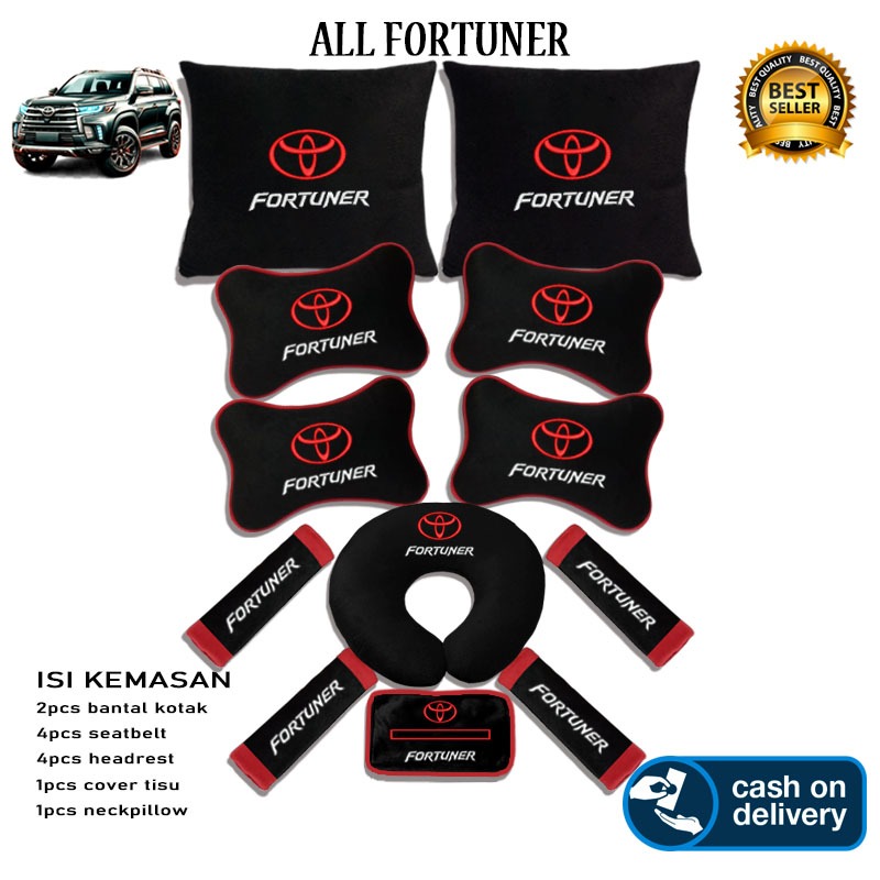 bantal mobil fortuner bantal aksesoris interior mobil toyota fortuner bantal custom all fortuner