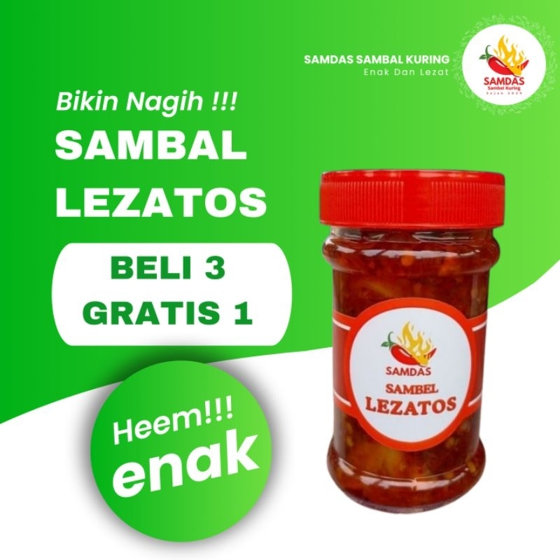 

Sambel Lezatos Tanpa Pengawet - Beli 3 Gratis 1 - Netto 150 Gram