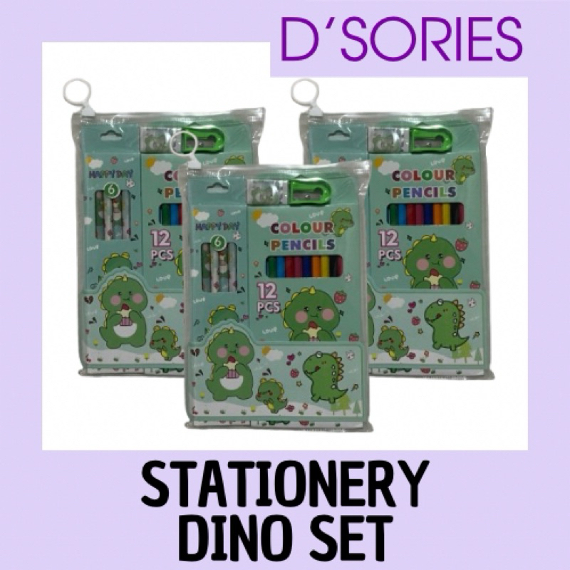 

STATIONERY DINO HIJAU SET