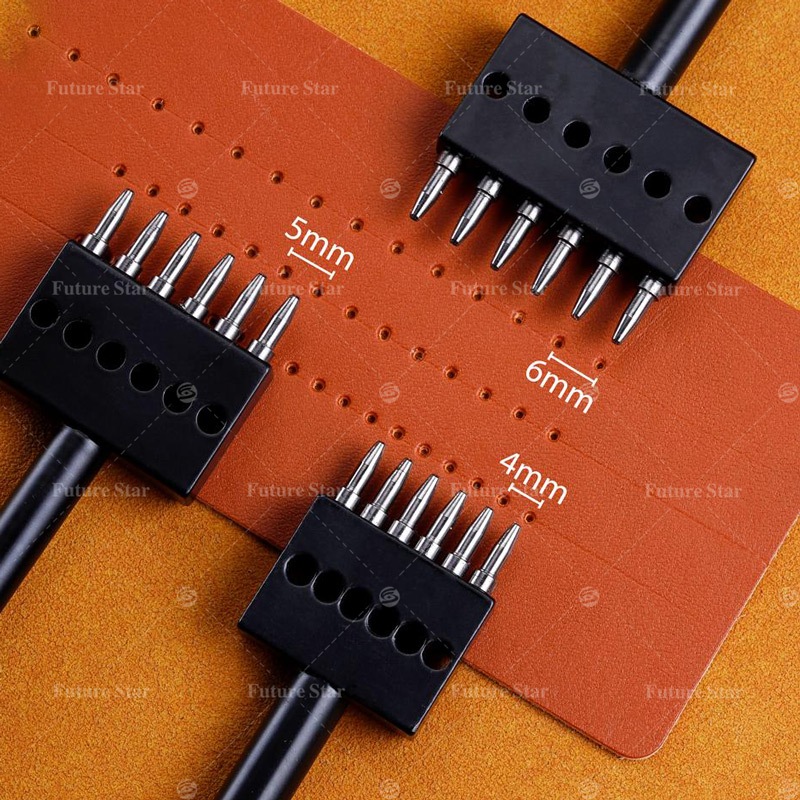 

Alat Kerajinan Kulit Pembolong Kulit 4mm 5mm 6mm 6 Plong Hollow Punch Metal Prong Punches Cutter