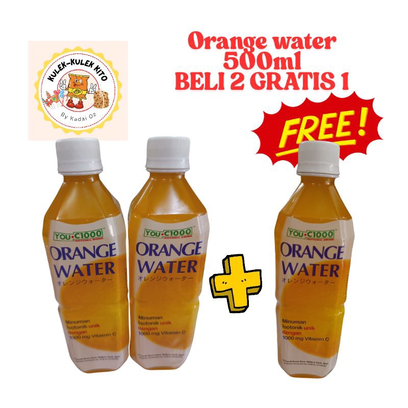 

(Beli 2 gratis 1) Orange water 500ml - exp Juni 2025