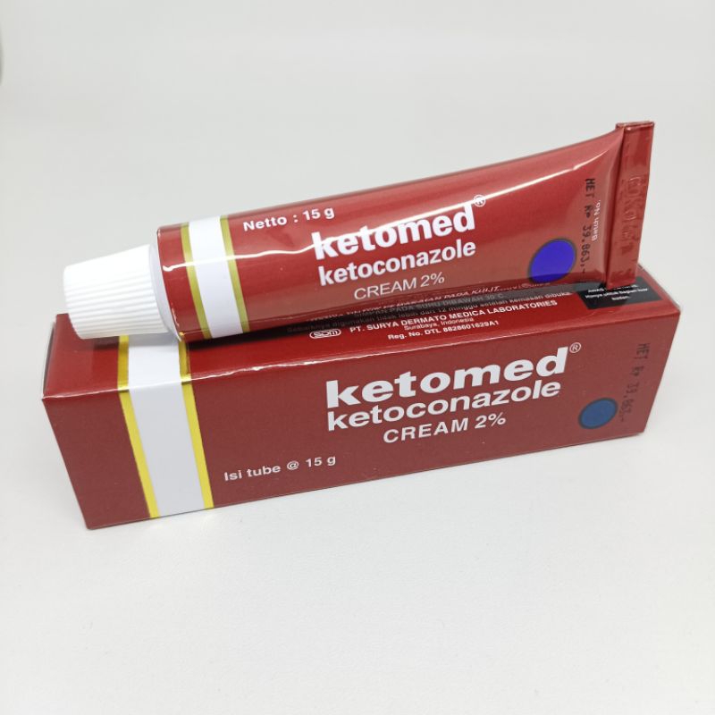 KETOMED CREAM / KETOCONAZOLE SALEP / ANTI JAMUR KUTU AIR PANU / TUBE 15 GRAM