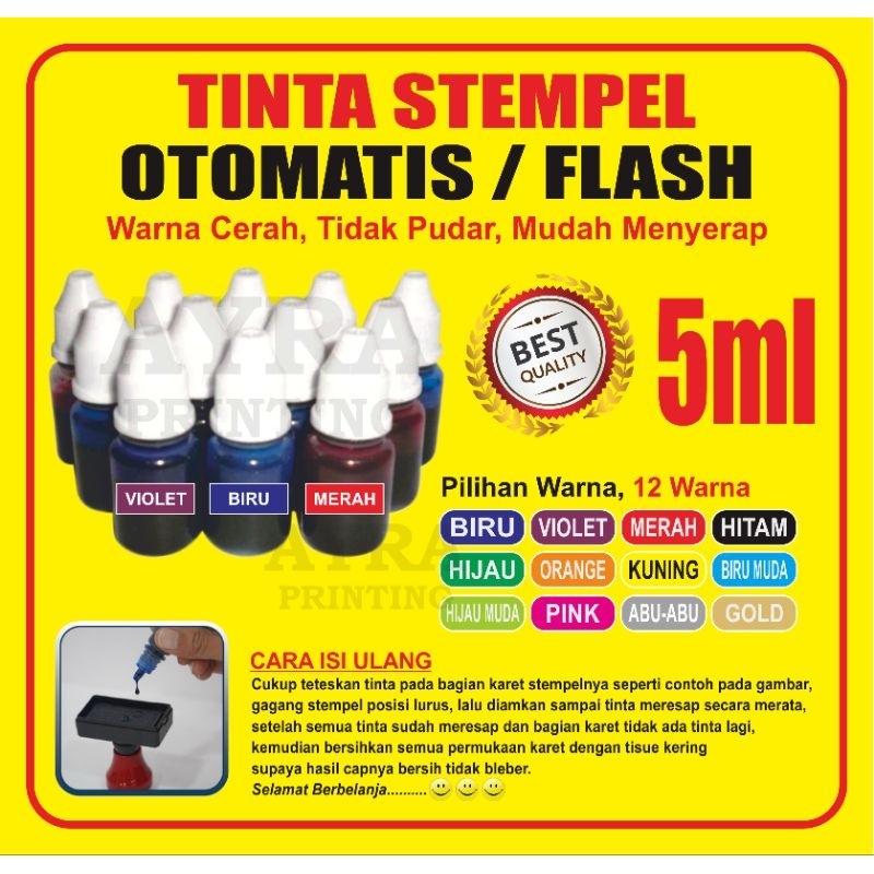 

TINTA STEMPEL OTOMATIS/TINTA STEMPEL FLASH/TINTA STEMPEL WARNA/TINTA STEMPEL MURAH