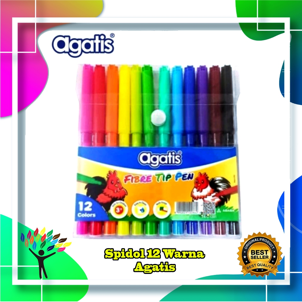 

Spidol / Fiber Tip 12 Warna Agatis