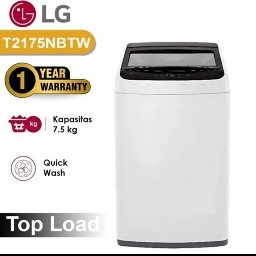 MESIN CUCI LG 1 TABUNG 7,5 KG - T 2175 NBTW