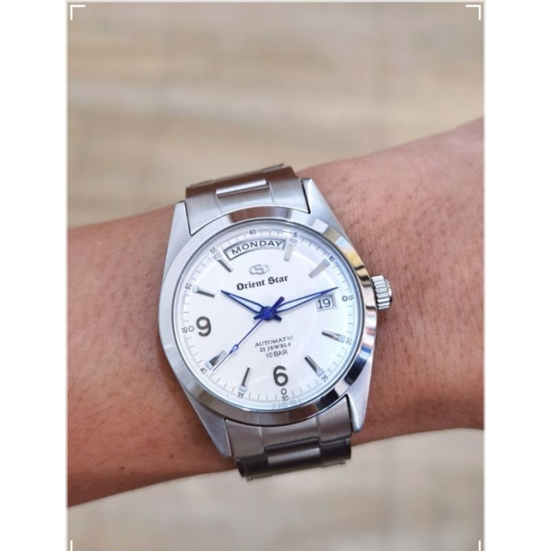 Orient Star Explorer Day Date WZ0011EV Cream Rare Automatic JDM 