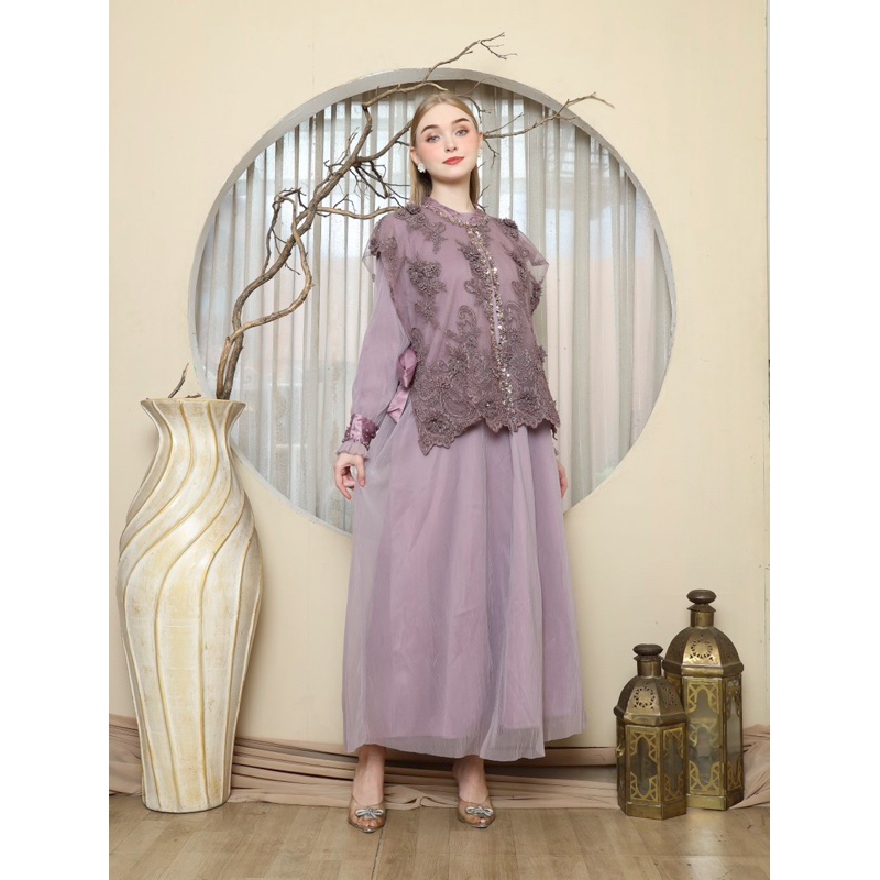 Diyah Dress Mauve - Dress Muslim - Rayalace Collection - Jakahong