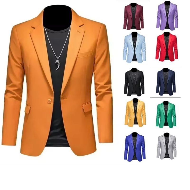 Jas Pria hitam/Jas Formal/Blazer Pria/Bazer Keren/Jas Wisuda/Jas Nikah