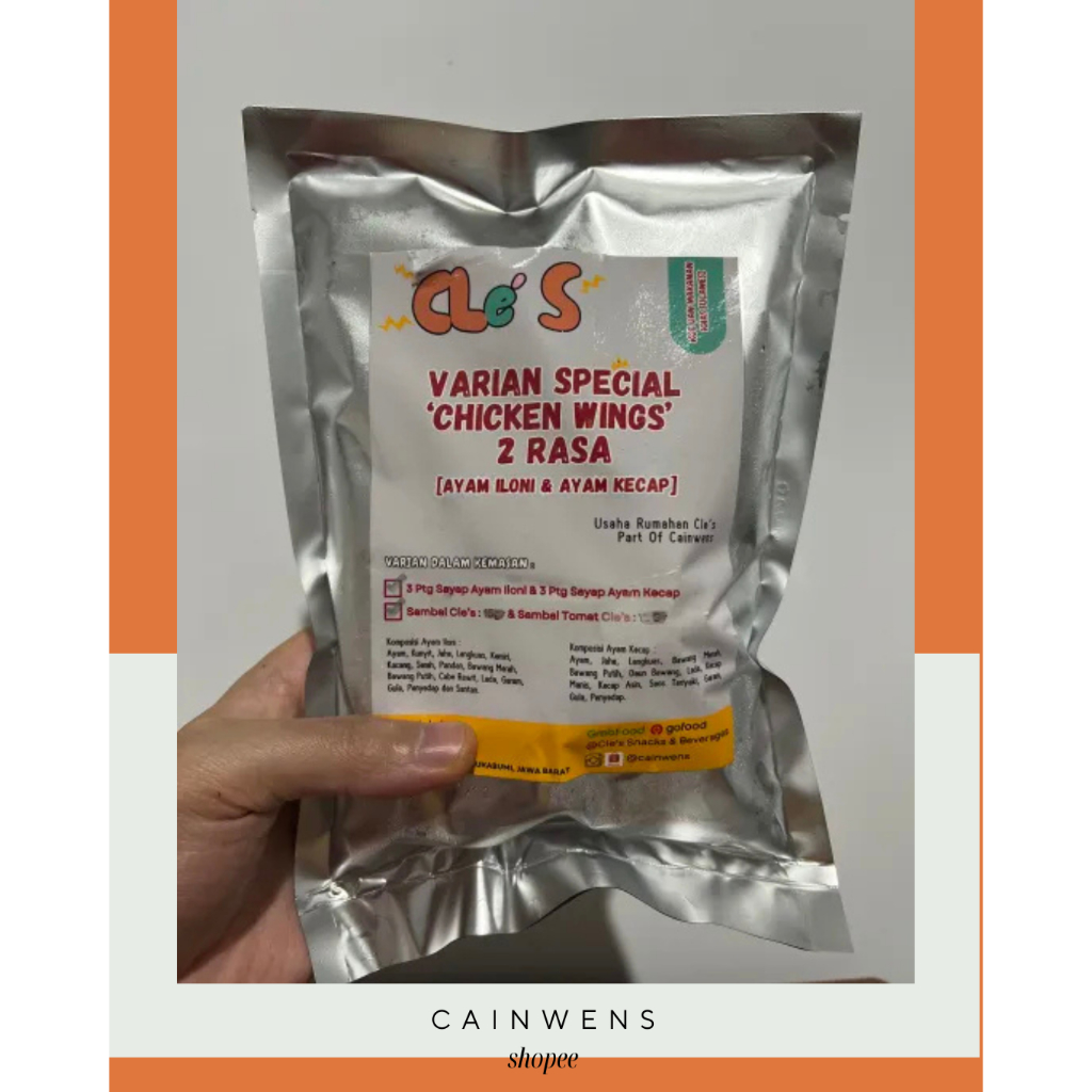 

Sayap Ayam Varian 2 Rasa [Iloni dan Kecap] FREE SAMBAL