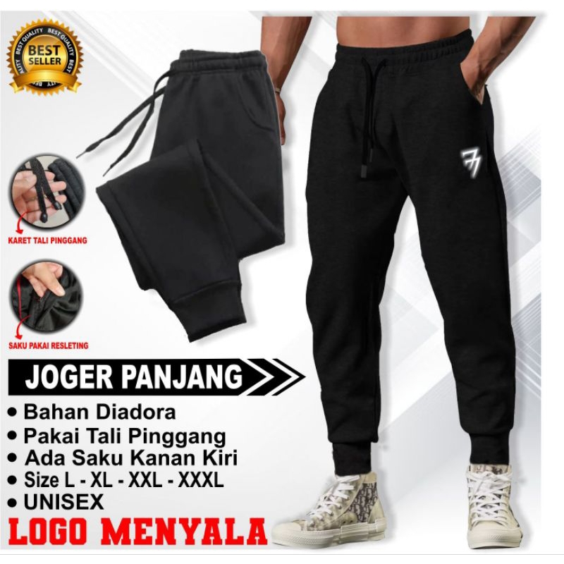Celana Training Panjang Celana Joger Panjang Olahraga Pria Wanita Jumbo L - XXXL