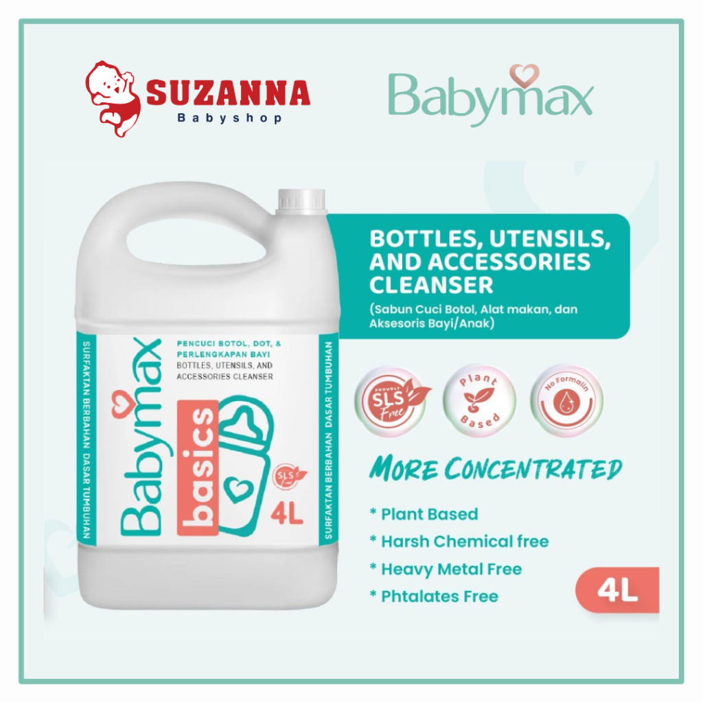Babymax Basics Bottle & Utensils Cleanser 4Liter - Sabun Cuci Botol Bayi