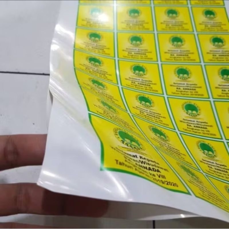 

CETAK/PRINT STICKER VINYL A3+ LEMBARAN