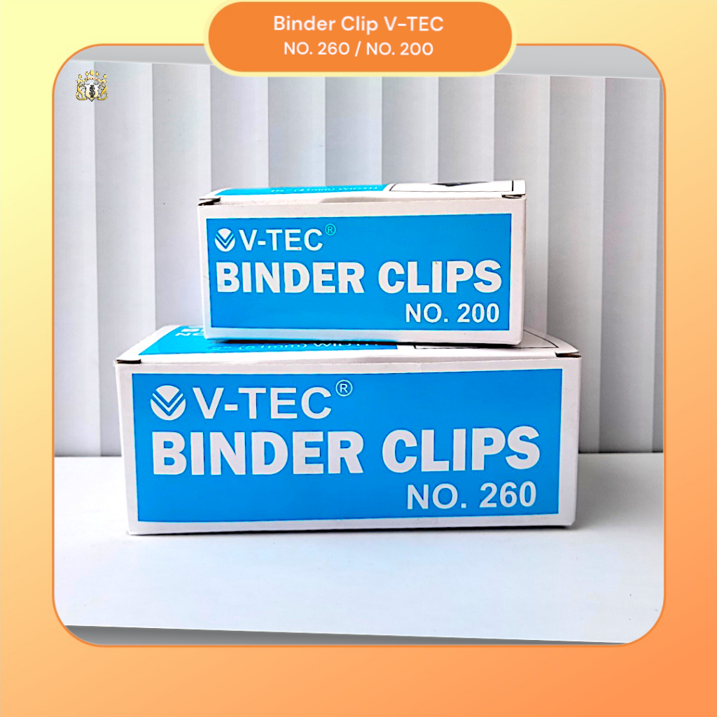 

[ Ecer ] V-TEC - Binder Clip No.260 / No 200 / Binder Clip Hitam Jilid