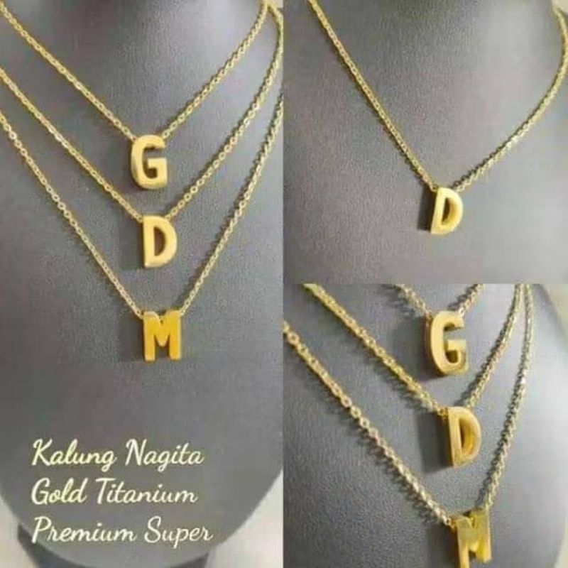 kalung huruf kalung nagita kalung simple anti karat dan luntur