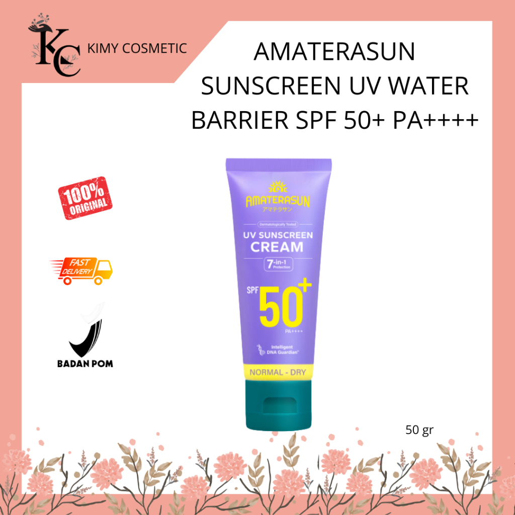 Kimy Cosmetic – AMATERASUN Sunscreen Cream SPF 50+ PA++++ 50 gr Sunblock Wajah BPOM 100% Original