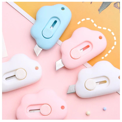 

Cutter Mini Pisau Pemotong Kertas Mini Portable Cutter Mini Bentuk Awan Cutter Mini Pembuka Paket