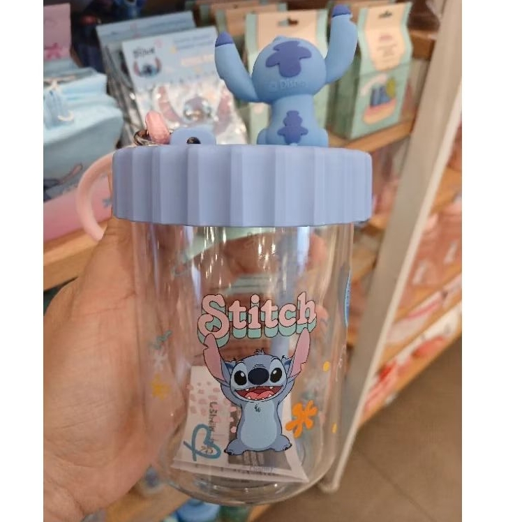 Botol Minum Stitch Sedotan Tumbler Sanrio x Miniso Tumbler Sedotan Gelas Plastik Mug Lucu Miniso Sti