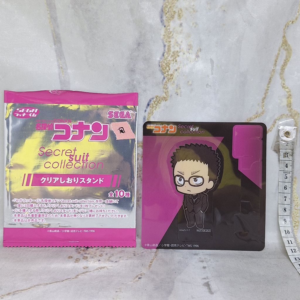 Detective Conan Yuya Kazami Clear Bookmark Stand Sega Prize Secret Suit Collection Detektif 10 cm