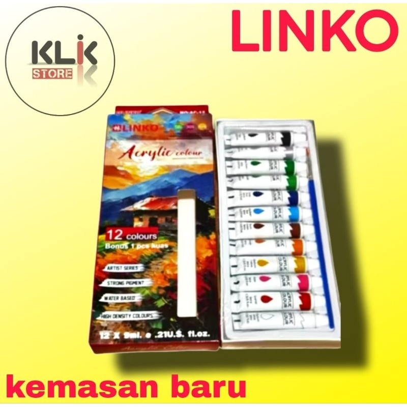 

Cat Akrilik Linko 12 warna 9ml / Acrylic Color 12 x 9ml