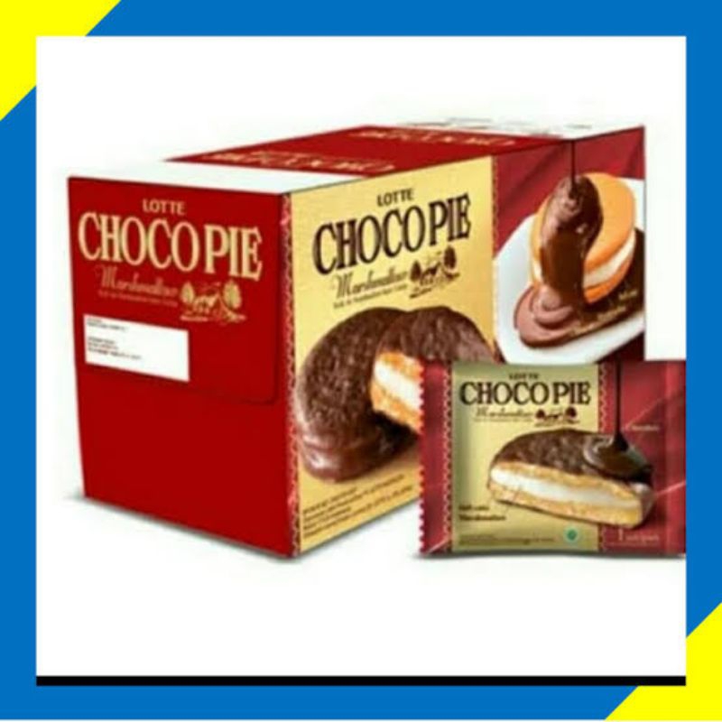 

LOTTE CHOCOPIE MARSHMALAW 24GRAM 1 BOX ISI 12 PCS