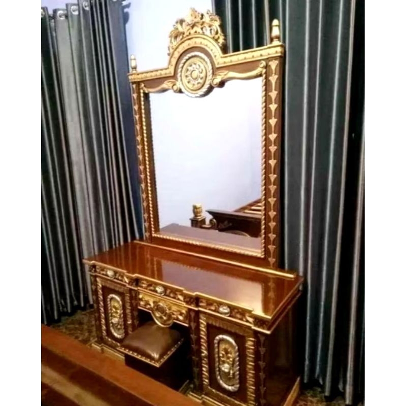 Meja Rias/Tolet Gong Kayu Jati Jepara