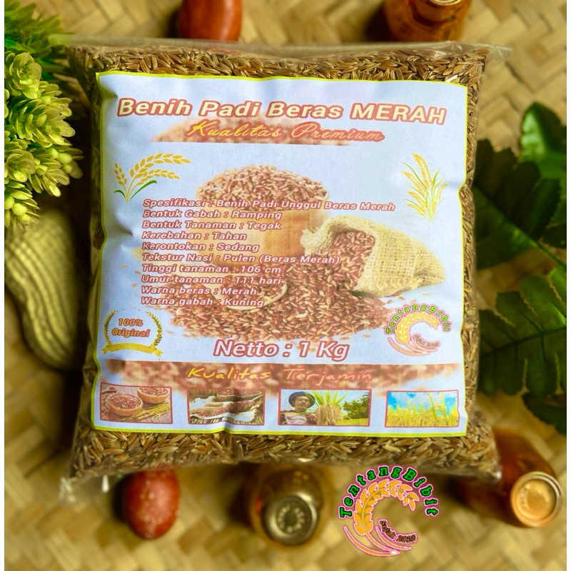 Benih beras merah / bibit padi beras merah 1 kg