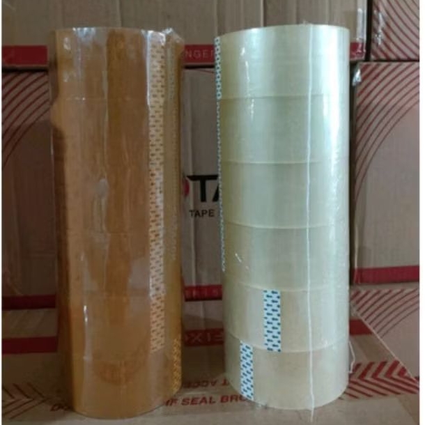 

Promo Hemat 6pcs Lakban Bening | Lakban Coklat 45mm x 80yard