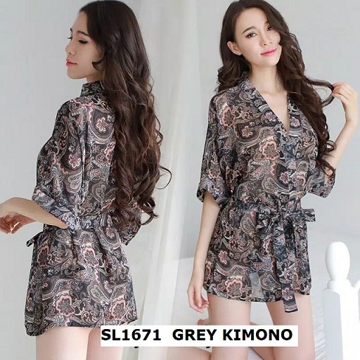 BESTSELLERS Kimono Baju tidur sleepwear kimono 1671 batik bunga flower lingerie sexy gstring baju ti
