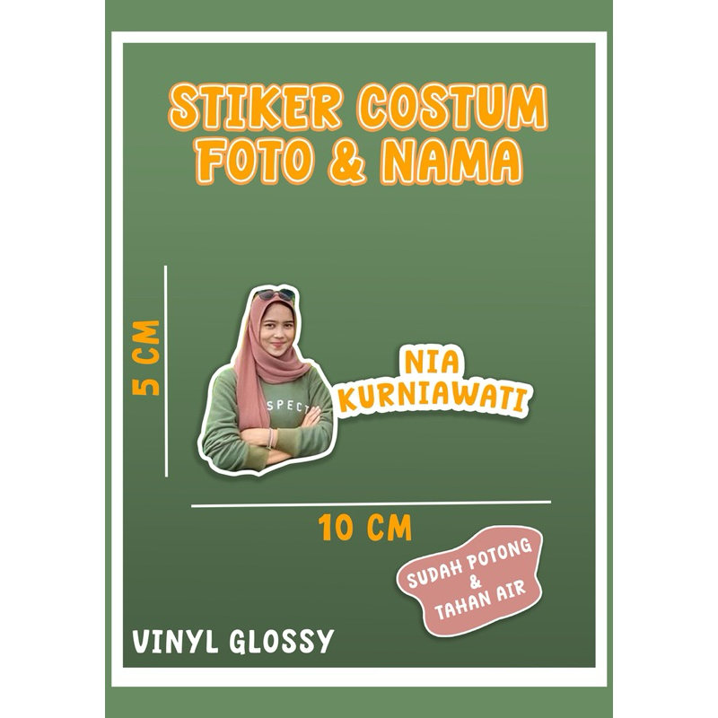 

Stiker custom request foto & nama, stiker viral