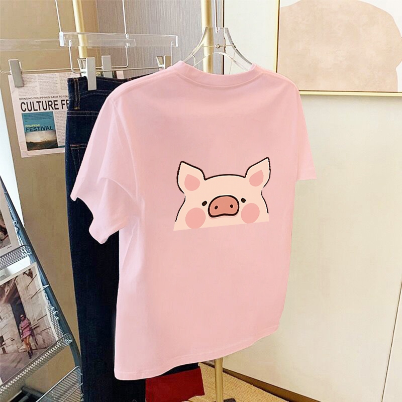 Aimeeli Baju Kaos Atasan Anak Perempuan Terbaru Import / Kaos Anak-anak Babi kartun lucu / Kaos Leng