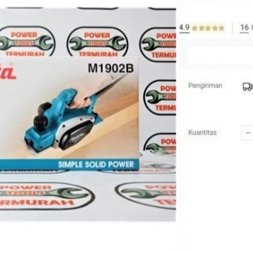 

Ketam MAKITA M1902B 82mm Serut Kayu M 1902 B Pasah Planner Planer