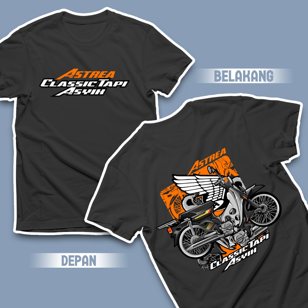 Kaos Racing - Kaos Pria Astrea Klasik Tapi Asik - Kaos Keren Murah - Bahan Adem - Sablon Awet Bisa C