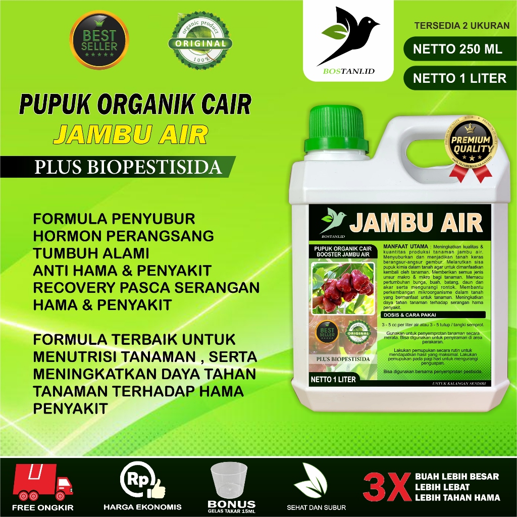 Shopritz Pupuk Organik Cair Jambu Air / Booster Jambu Air / Pupuk Jambu Air Cair / Nutrisi Jambu Air