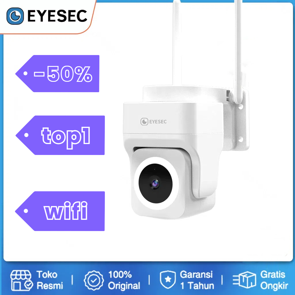 CCTV wifi jarak jauh lewat hp EYESEC cctv outdoor cctv outdoor wifi waterproof kamera tersembunyi