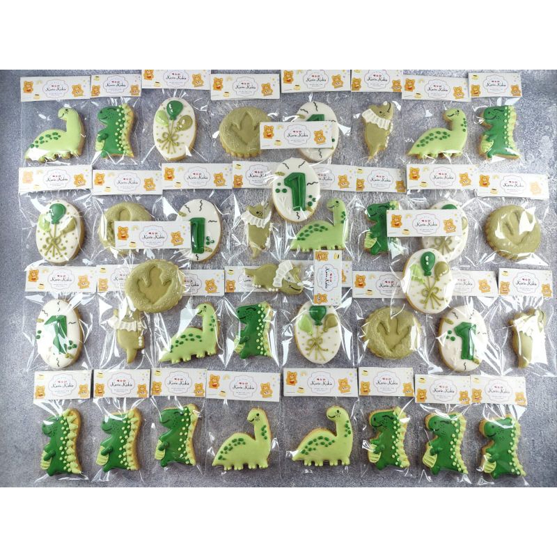 

Hampers, souvenir kukis ultah tema dinosaurus