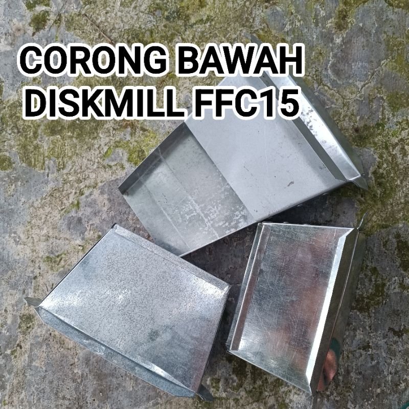 corong bawah mesin selep ffc15 giling kopi beras sekam jagung bumbu  diskmill ffc 15