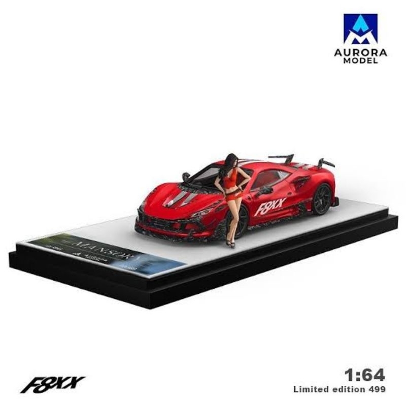 AURORA MODEL 1/64  Ferrari F8XX MANSORY RED WITH FIGURE LIMITED EDITION