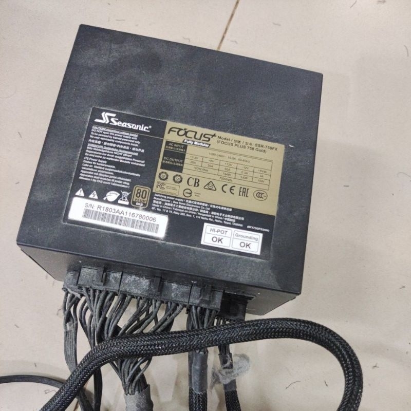 power supply seasonic focus 750watt 80plus gold