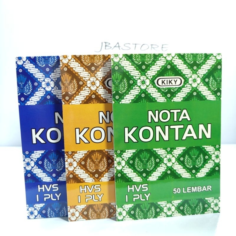 

1 Pak Nota Kontan 1 Ply 1 Rangkap KIKY isi 10 Buku