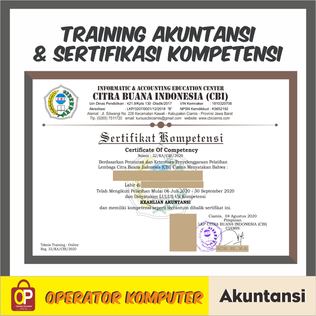 

Sertifikat Akuntansi - Ujian Online Resmi