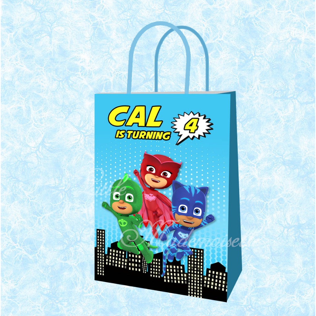 

Tas Ulang Tahun Anak / Goodie Bag Anak / Paper Bag PJ Mask