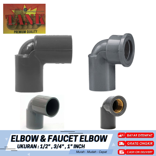 Elbow dan Faucet Elbow Pipa PVC Rucika