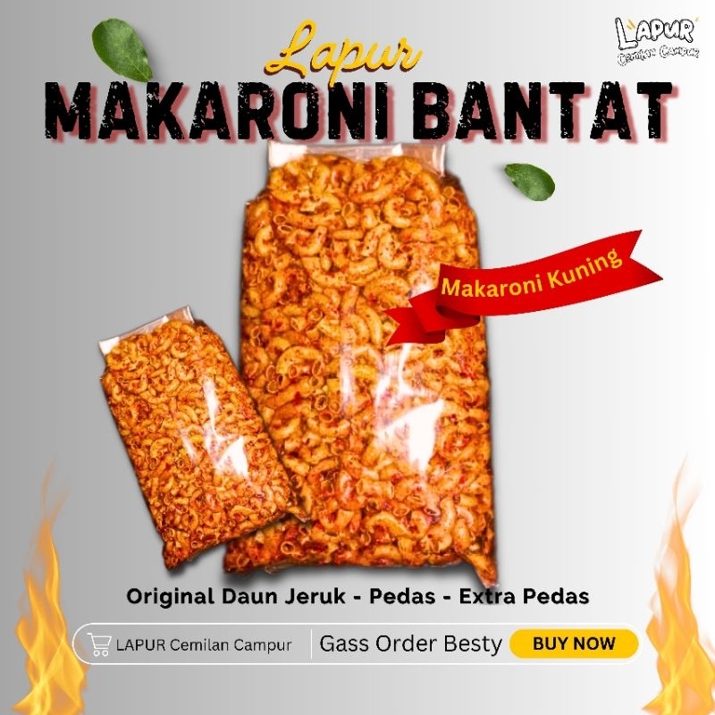 

MAKARONI BANTAT KUNING 1KG Pedas / Extra Pedas / Original