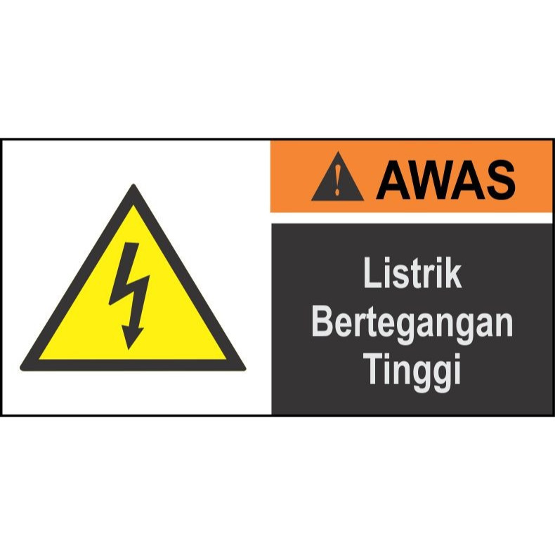 

STIKER VINYL AWAS LISTRIK BERTEGANGAN TINGGI 80X40CM