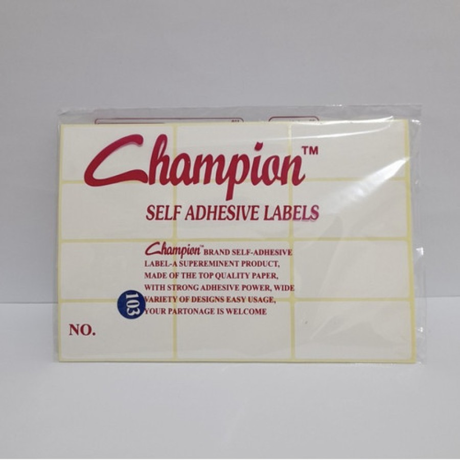 

CHAMPION STIKER LABEL 103