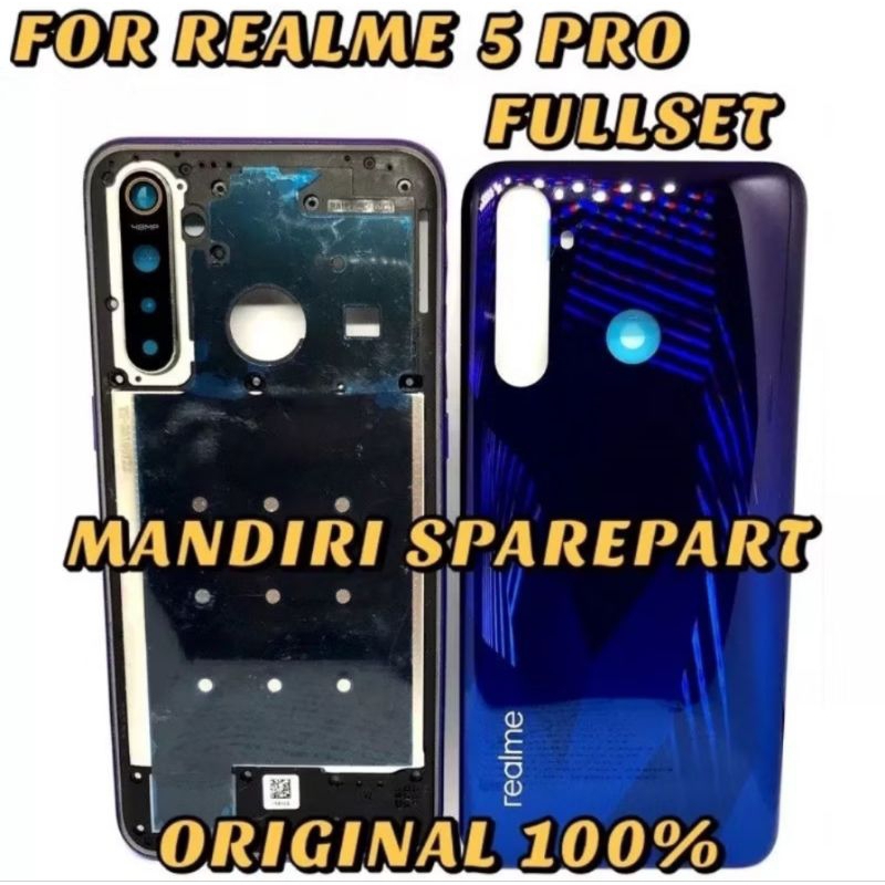 Casing kesing hp realme 5 pro fullset backdoor realme 5 pro fullset